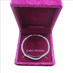 Silver Plated Cubic Zirconia Bracelet